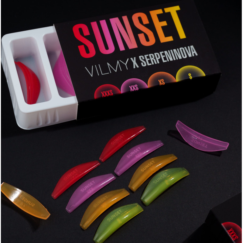Набор валиков для ламинирования ресниц VILMY x SERPENINOVA - SUNSET - 4 пары (XXXS, XXS,XS,S)