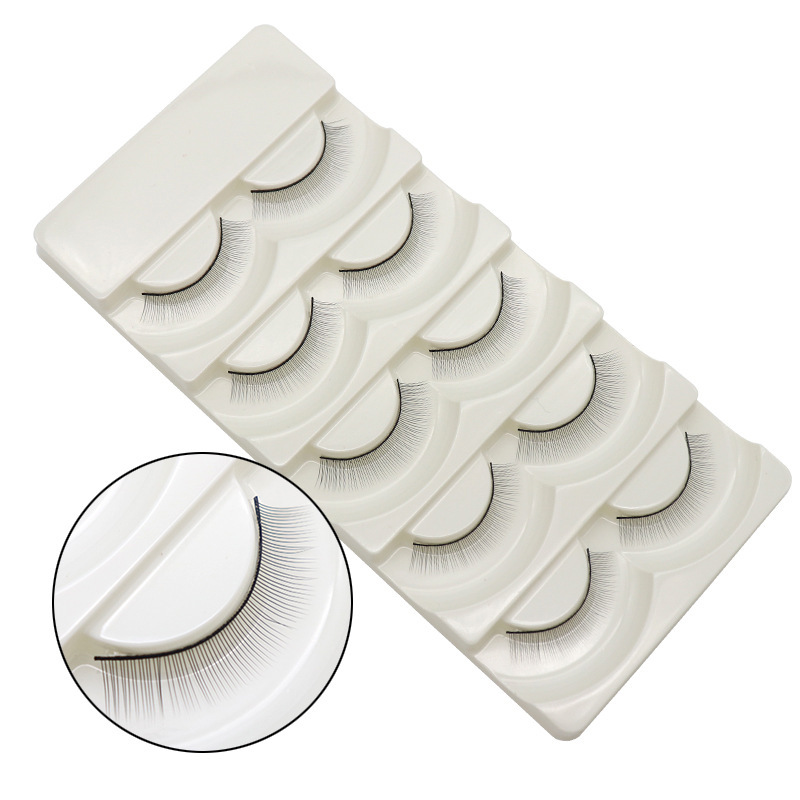False eyelashes for training mannequin - 5 pairs - beige packaging