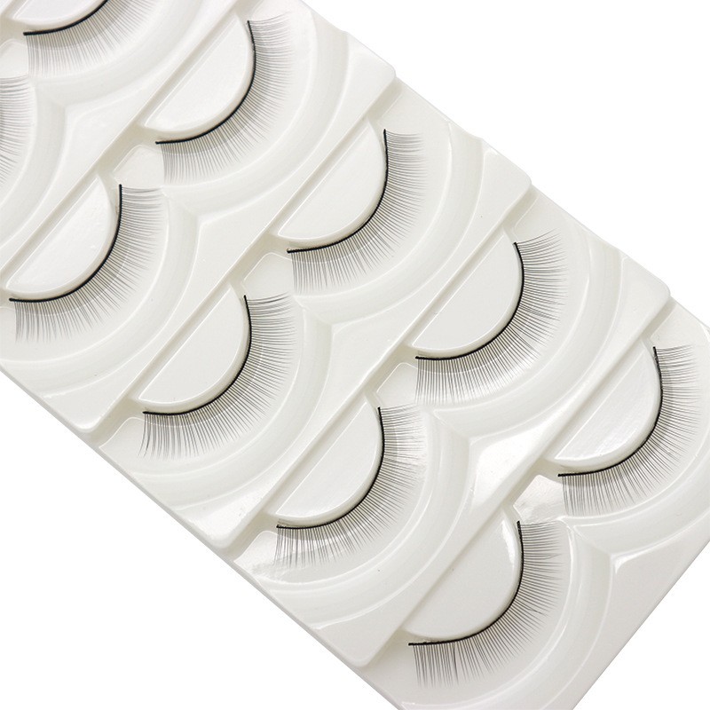 False eyelashes for training mannequin - 5 pairs - beige packaging