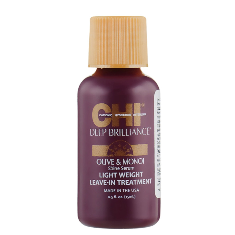 Незмивна сироватка-шовк для волосся CHI/Deep Brilliance Shine Serum Light Weight, 15 мл