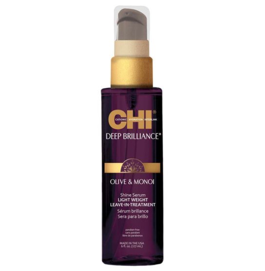 Несмываемая сыворотка-шелк для волос CHI / Deep Brilliance Shine Serum Light Weight, 177 мл
