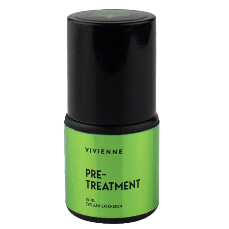 Знежирювач для вій VIVIENNE / Pre-treatment / зелена баночка, 15 мл