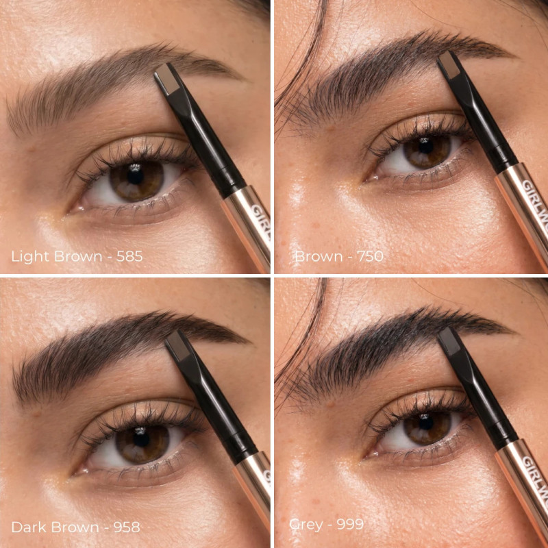 Eyebrow pencil with brush Girlwood - Brown