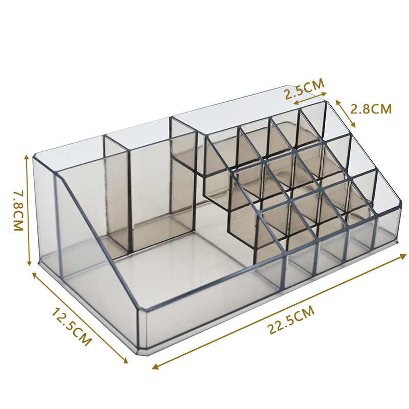 Cosmetic Organizer, Multi-Cells and Compartment - Black, Medium