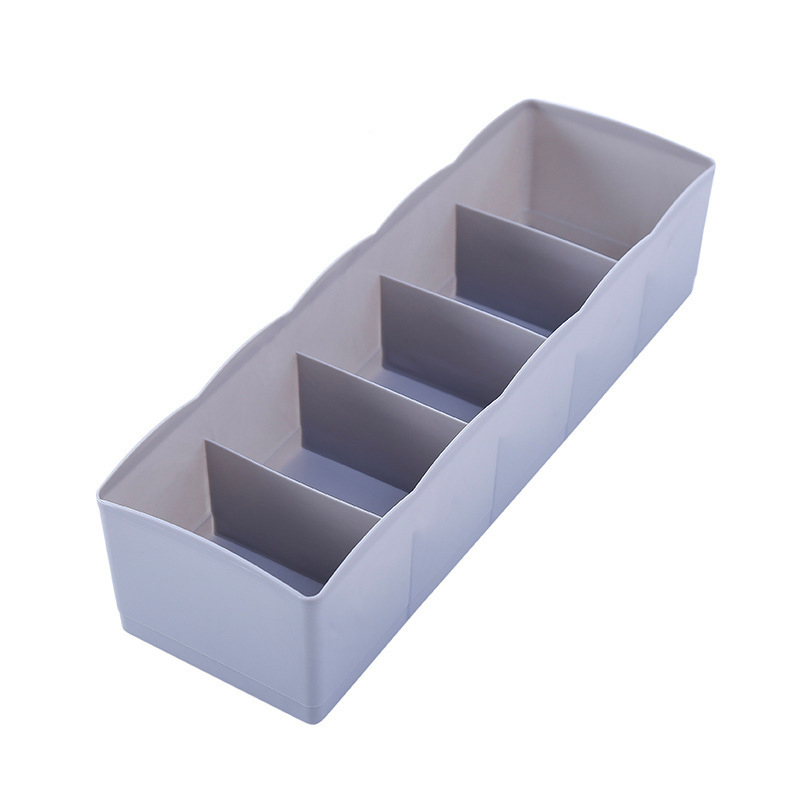 Plastikowy organizer do przechowywania, 5 przegródek / mini szary