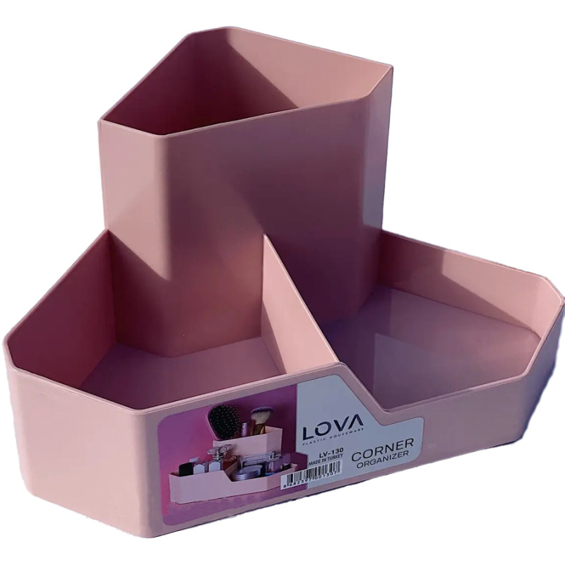 Organizer narożny na kosmetyki, biżuterię i inne / Lova plastik M-130 / puder