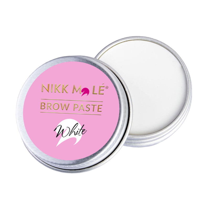 Pasta do brwi BROW PASTE Nikk Mole / iron jar / White, 15 g