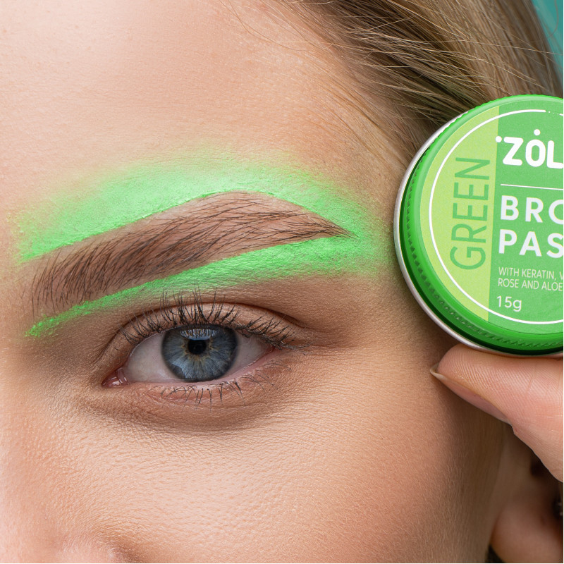 Паста для бровей контурная ZOLA / Brow Paste / Green, 15 г