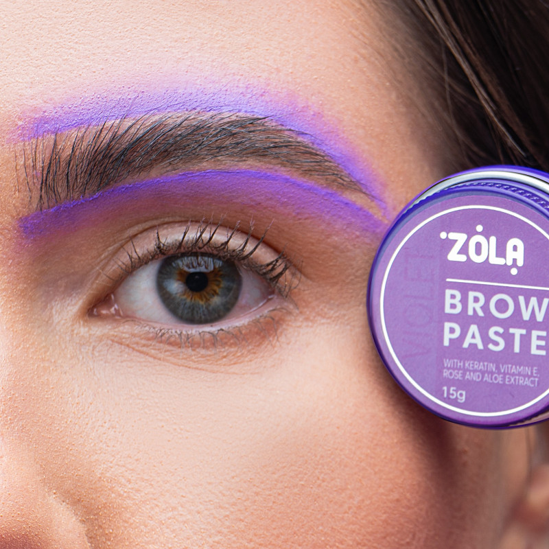 Pasta do konturowania brwi ZOLA / Brow Paste / Violet, 15 g