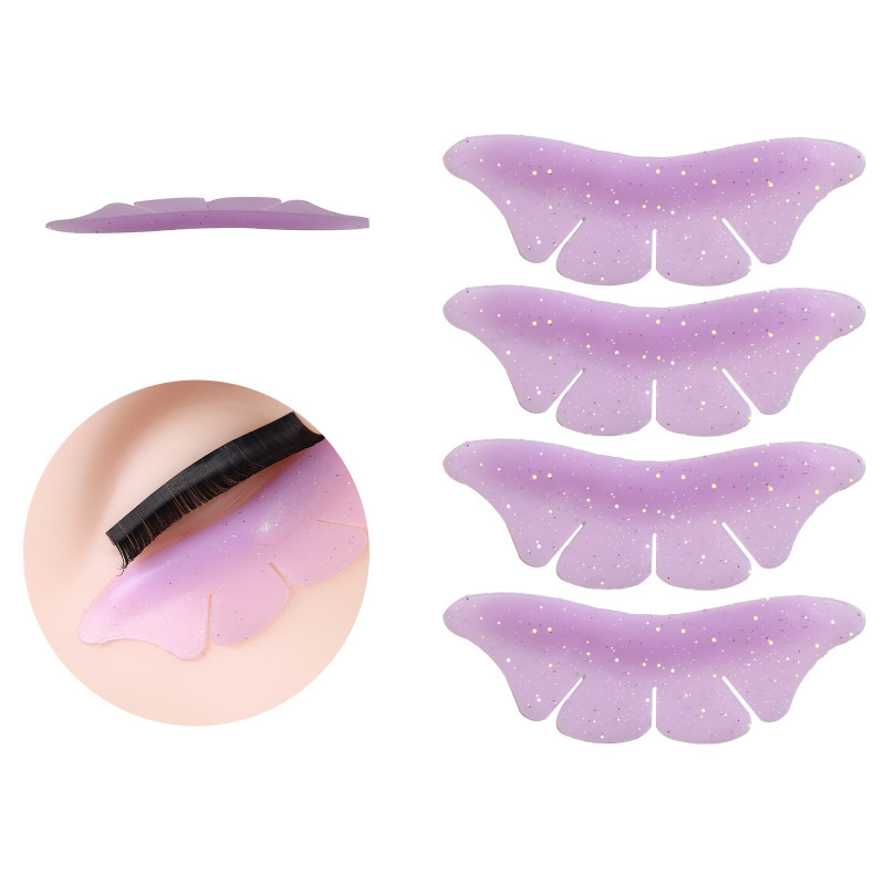 Płatki do rzęs Butterfly Lower Lash Roller Patch (1 para w pudełku) - Lawendowy brokat