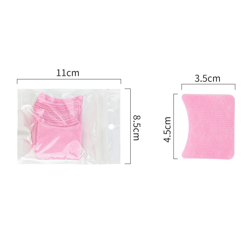Patches for eyelash coloring, 40 pcs in zip packaging - pink