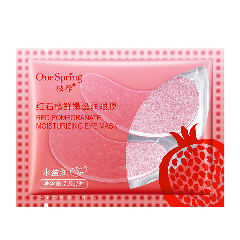 Патчи под глаза увлажняющие One Spring / Red Pomegranate Moisturizing Eye Mask, 1 пара / гранат