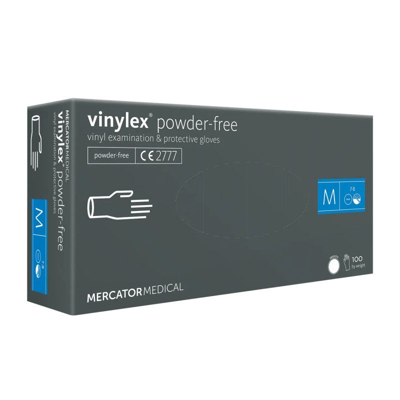 Mercator Medical Vinylex Vinyl Gloves 100 pcs per pack, size M - transparent