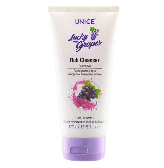 Пилинг-гель с экстрактом виноградных косточек Unice Cleanser Peeling Gel, 170 мл / фиолет