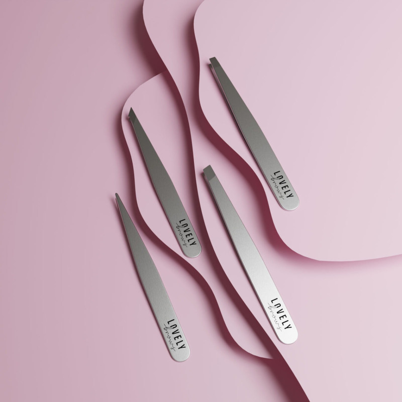 Lovely Brows Eyebrow Tweezers (Sharp) - Silver