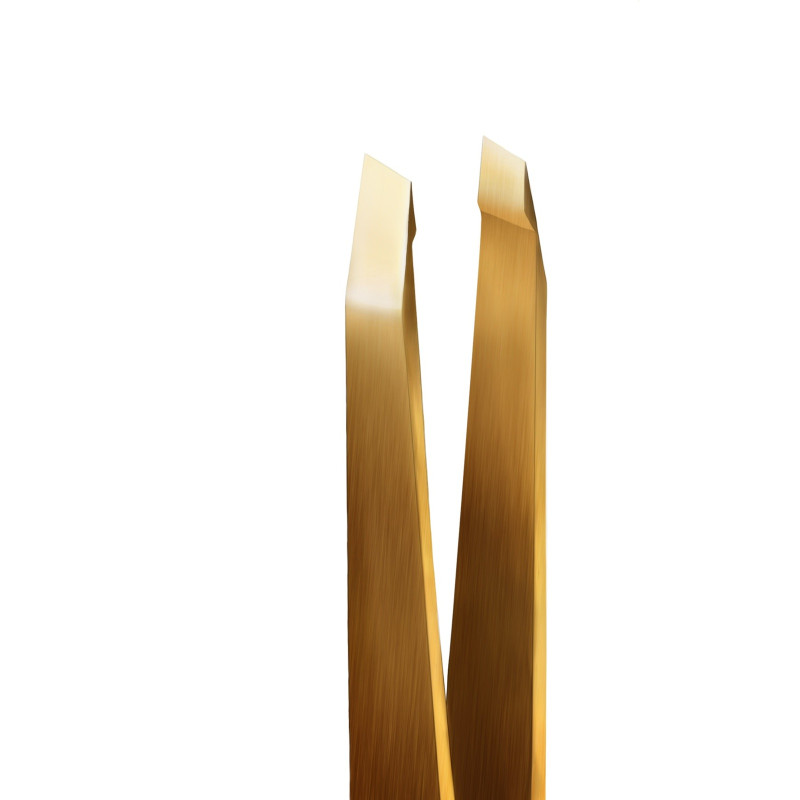 Eyebrow tweezers beveled CTR GROUP & KUCHMA NATALI / golden Gold