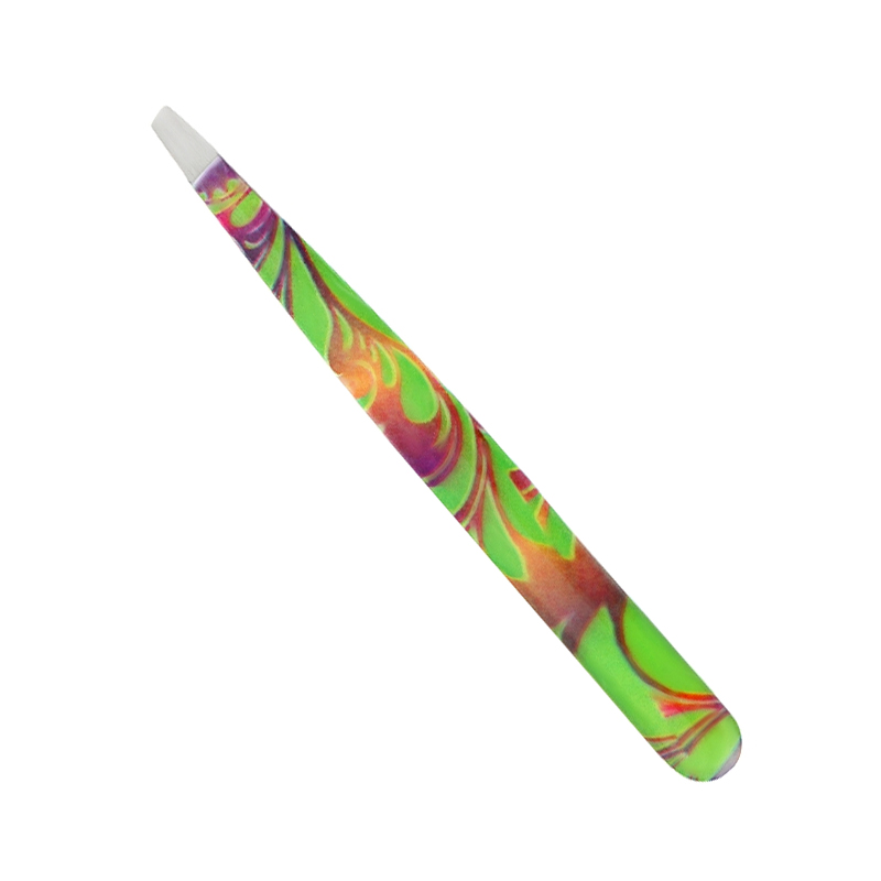 Пинцет для бровей скошенный KDS 1-3270 / цвет микс