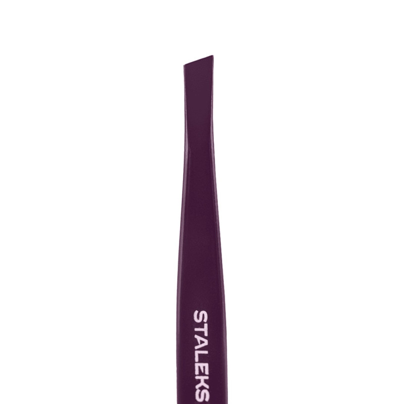 Пинцет для бровей STALEKS PRO EXPERT / 11 TYPE 3 / фиолетовый