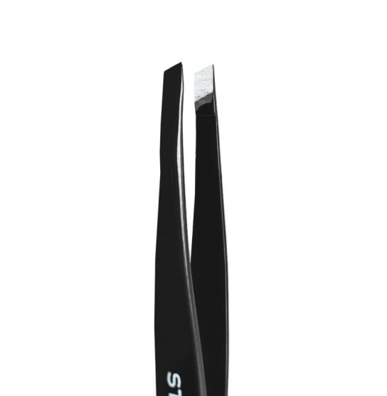 Пинцет для бровей STALEKS PRO EXPERT / 11 TYPE 4 / черный