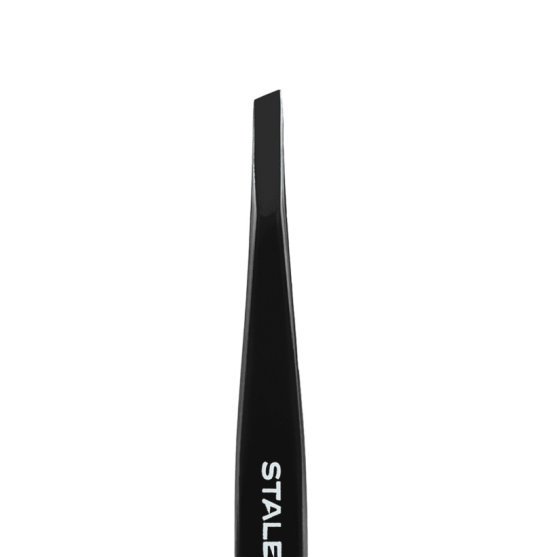 Пинцет для бровей STALEKS PRO EXPERT / 11 TYPE 4 / черный