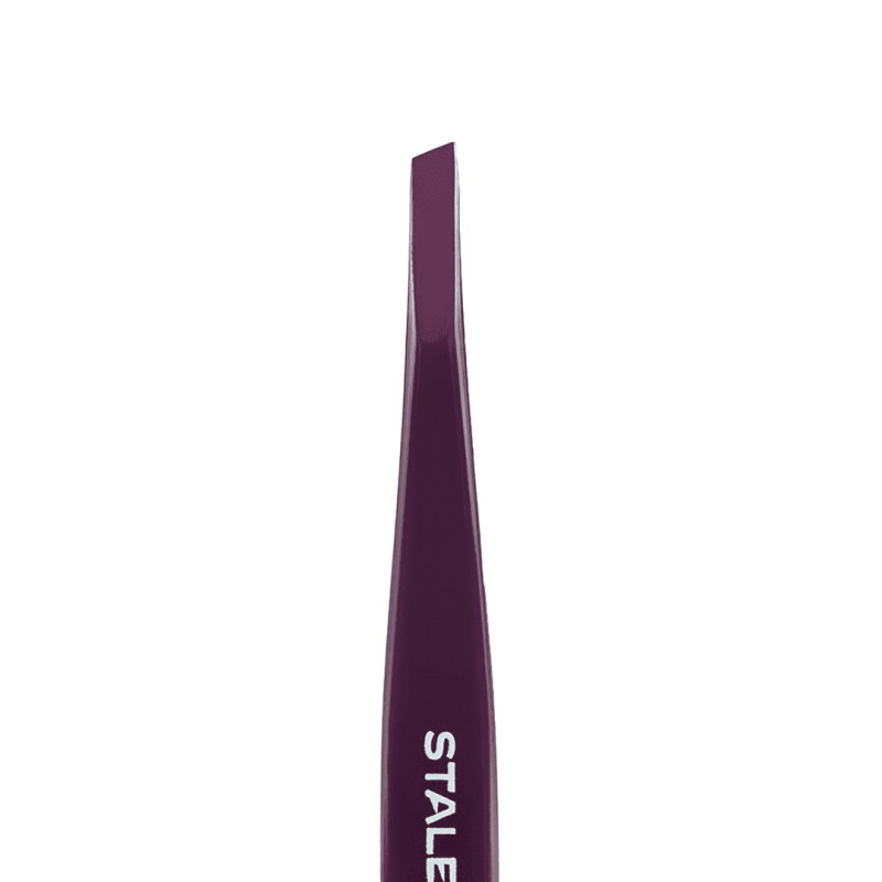 Pęseta do brwi STALEKS PRO EXPERT / 11 TYP 4 / fioletowa