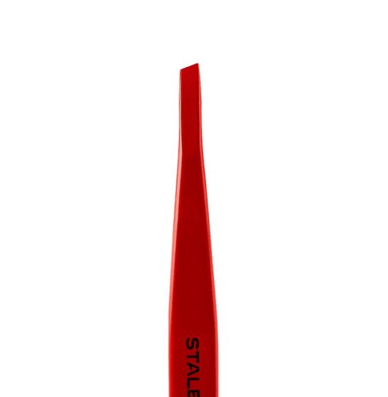Eyebrow tweezers STALEKS PRO EXPERT / 11 TYPE 4 / red