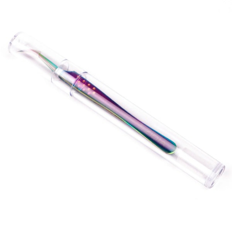 Eyelash extension tweezers ZIDIA / J for volumetric extensions (chameleon)