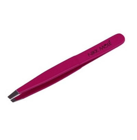 NIKK MOLE Eyebrow Tweezers Angled (Classic) - Purple Pink