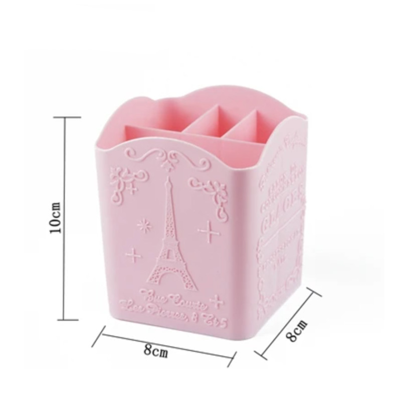 Square stand for brushes, files in Provence style / black