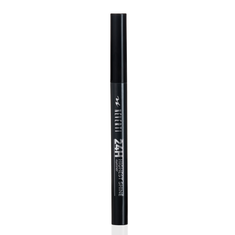Підводка-маркер для очей чорна NEVERTI - 24H Highest Shine Eyeliner (NP104)