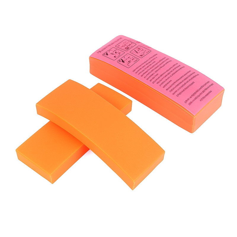 Depilatory strips, 100 pcs per pack - orange