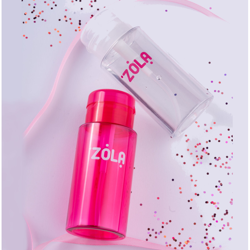 Помпа для жидкостей пластиковая с дозатором ZOLA / прозрачная, 180 мл