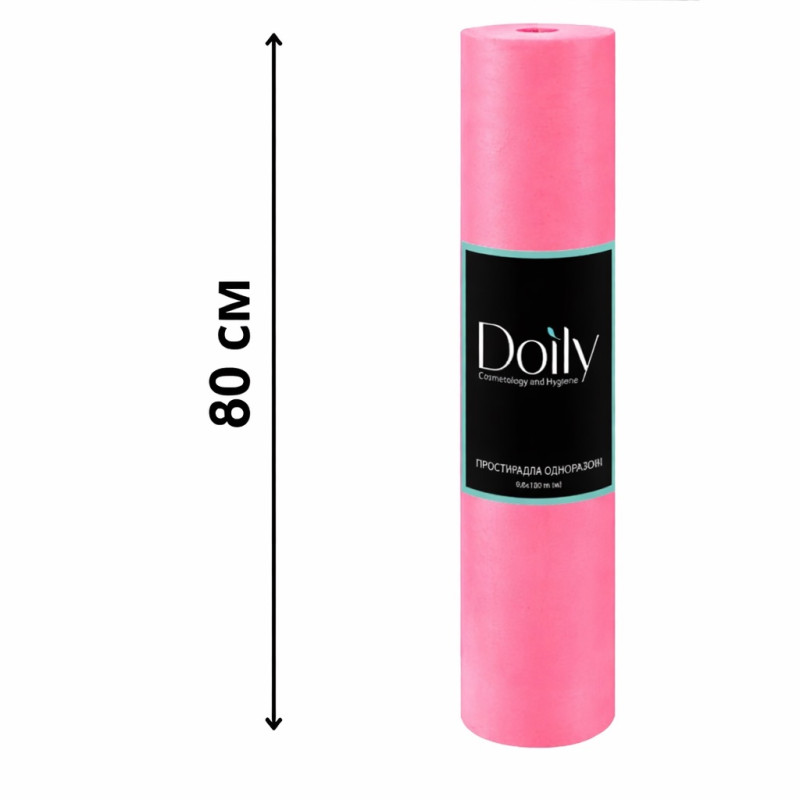 Doily disposable sheet roll made of spunbond - 0.8 x 100 m - raspberry