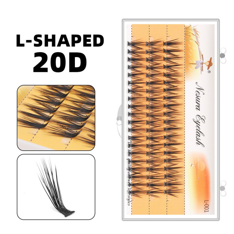 Nesura L-Curl 20D cluster eyelashes | 0.10 | 11 mm