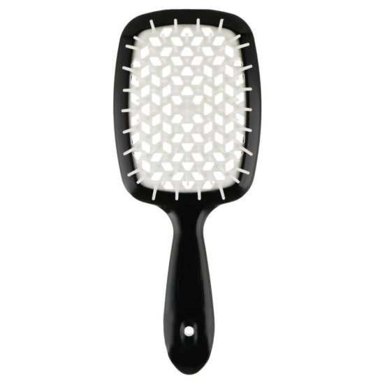 Расческа для волос Hair Brush - черная ручка с белой серединой (в коробке)