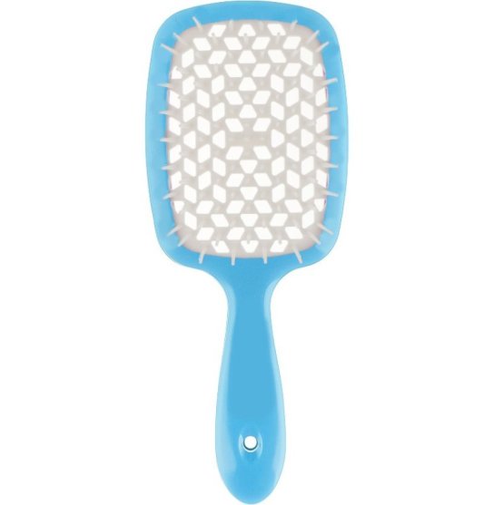 Расческа для волос Hair Brush - голубая ручка с белой серединой (в пакете)