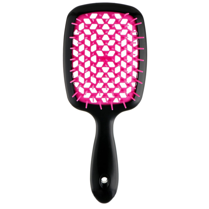 Гребінець для волосся Hair Brush - чорна ручка з малиновою серединою (у коробці)