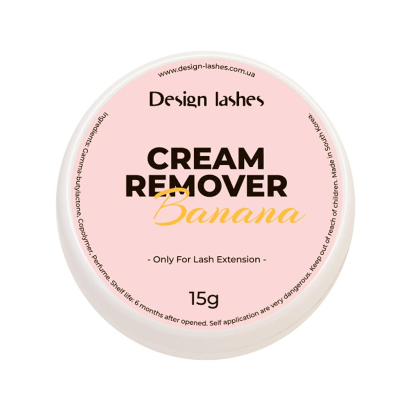 Kremowy zmywacz do usuwania rzęs Design Lashes / Cream Remover / Banan, 15 g
