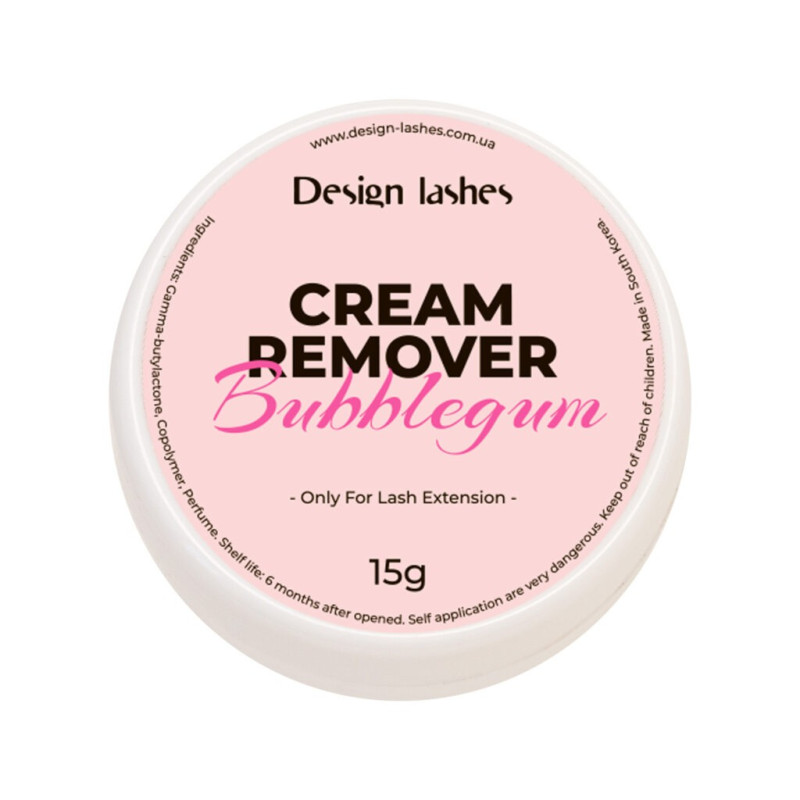 Kremowy zmywacz do usuwania rzęs Design Lashes / Cream Remover / Bubblegum, 15 g