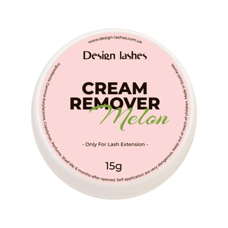 Kremowy zmywacz do usuwania rzęs Design Lashes / Cream Remover / Melon, 15 g