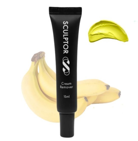 Kremowy zmywacz do usuwania rzęs Sculptor lash / Cream Remover / banan (tuba), 15 ml