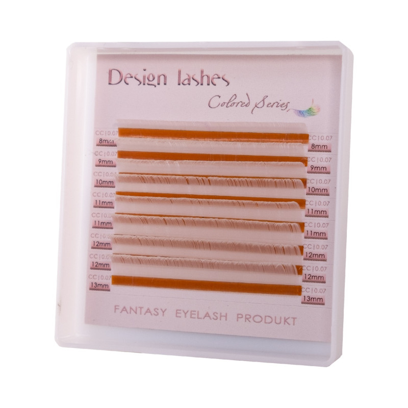 Вії для нарощування Design Lashes (10 ліній) / 0,07, mix C / 7-12 мм / білі