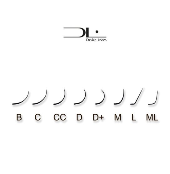 Przedłużanie rzęs Design Lashes (10 linii) / 0,07, mix M / 7-12 mm / czarny