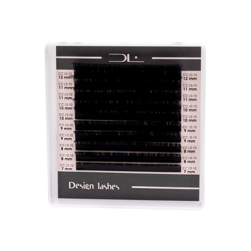 Przedłużanie rzęs Design Lashes (10 linii) / 0,07, mix M / 7-12 mm / czarny