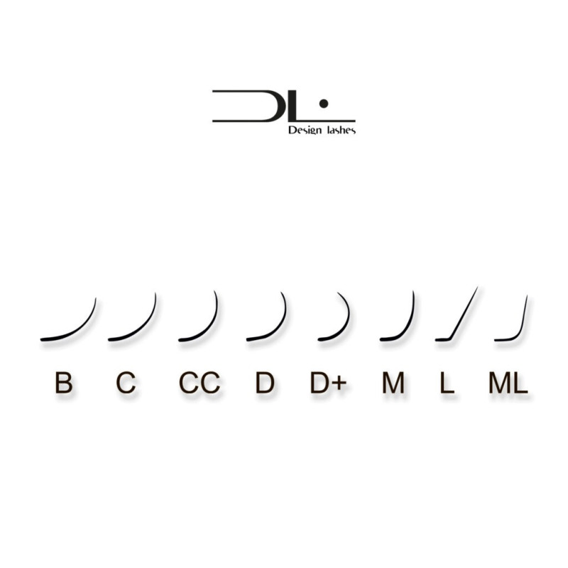 Ресницы для наращивания Design Lashes (24 линии) / 0,07, mix C / 7-14 мм / черные