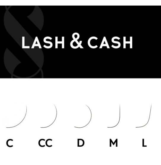 Przedłużanie rzęs Sculptor Lash&Cash, mix L, 0,07 (7-13 mm) / gorzka czekolada