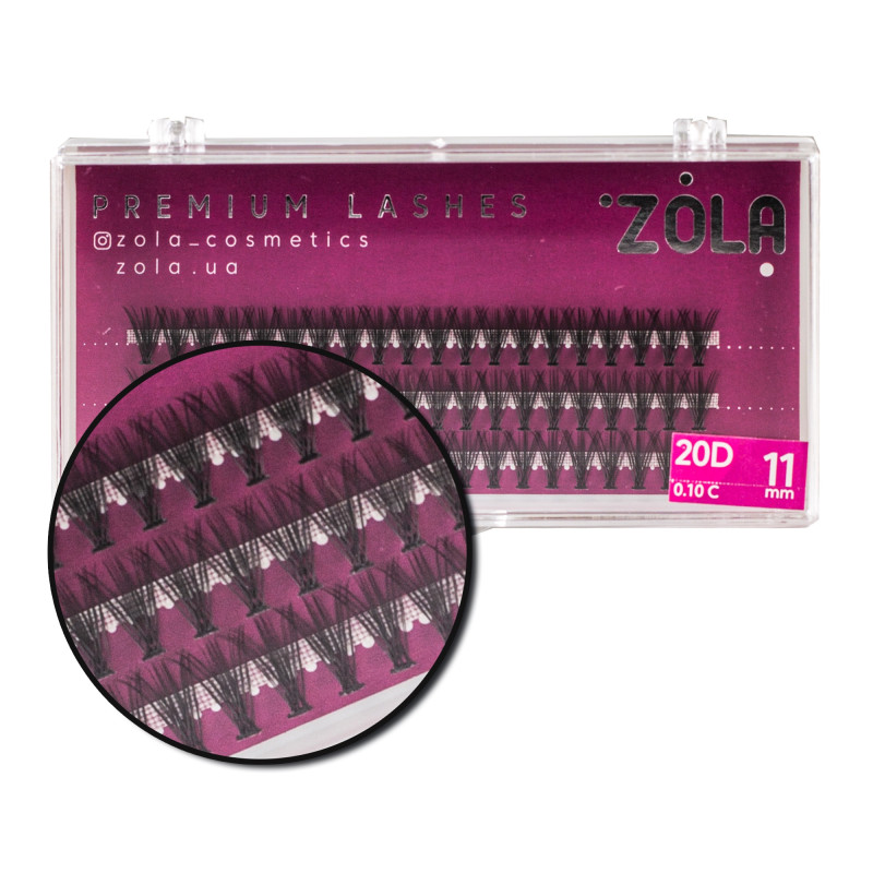 Wiązka rzęs 20D ZOLA / 11 mm