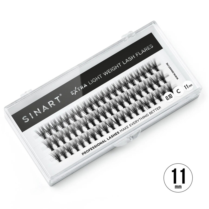 Вії-пучки накладні Sinart/Extra Light Weight Lash 20D/0.10С/11 мм