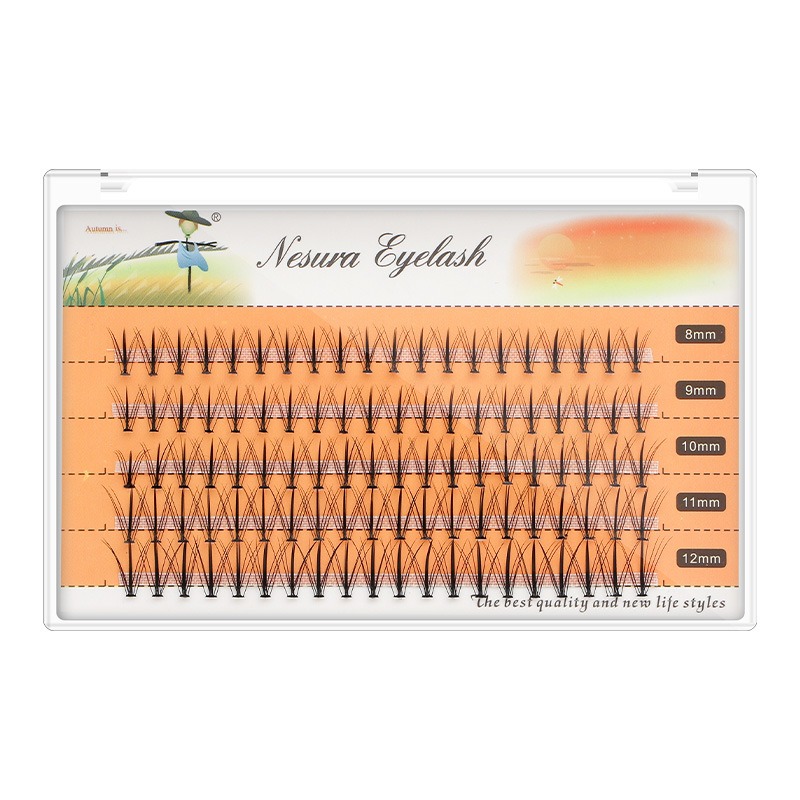 Nesura cluster eyelashes - Rays - 11D - 0.10C - mix 8-12 mm