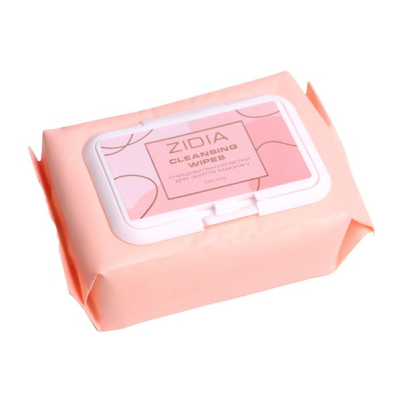 Серветки для зняття макіяжу, що очищають ZIDIA / Cleansing Wipes, 120 шт